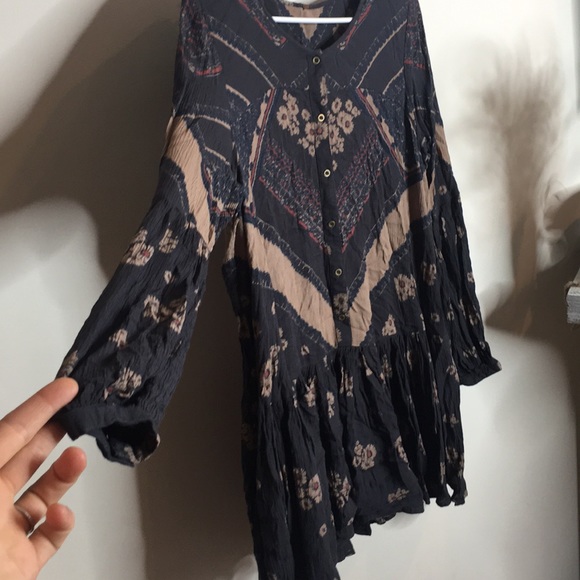 Free people grey tan dress - Picture 3 of 3